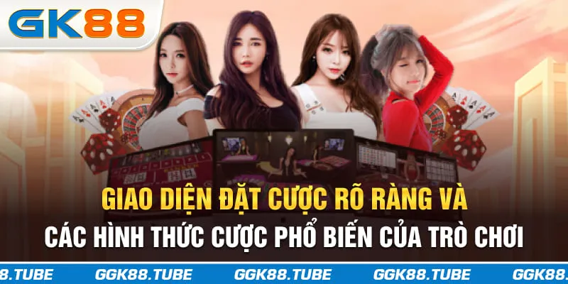 Giao diện đặt cược rõ ràng và các hình thức cược phổ biến của trò chơi