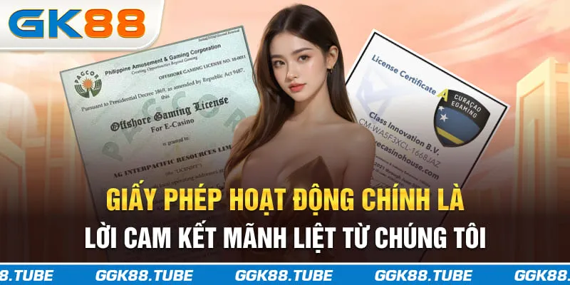 Giấy phép hoạt động chính là lời cam kết mãnh liệt từ chúng tôi